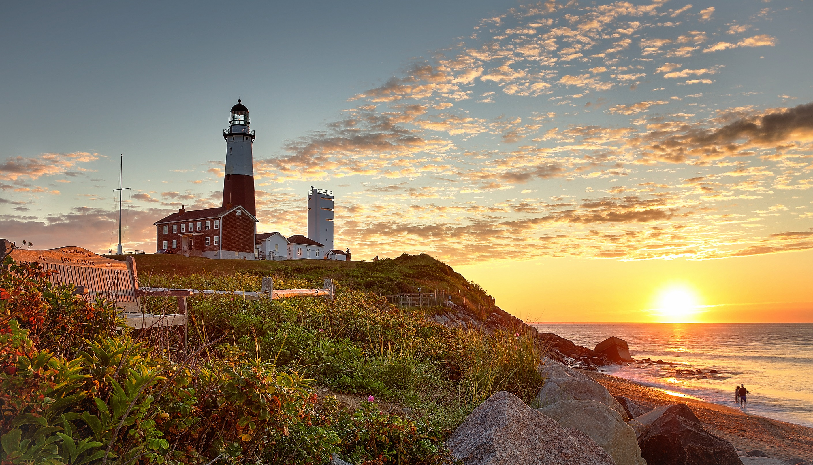 Montauk Point Lighthouse at sunset